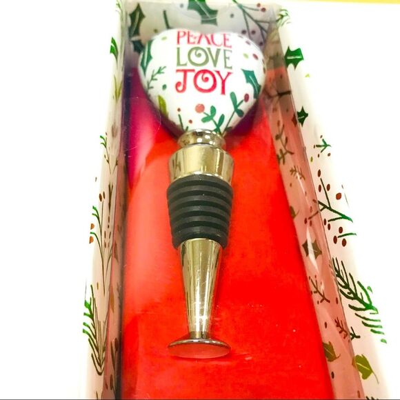 New Bottle stopper "peace, love, joy” - Picture 4 of 5